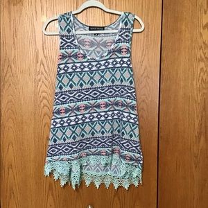 Knitted Tank with cute trim